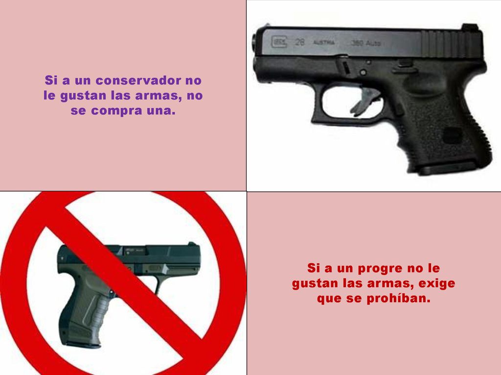 Si a un conservador no le gustan las armas, no se compra una.