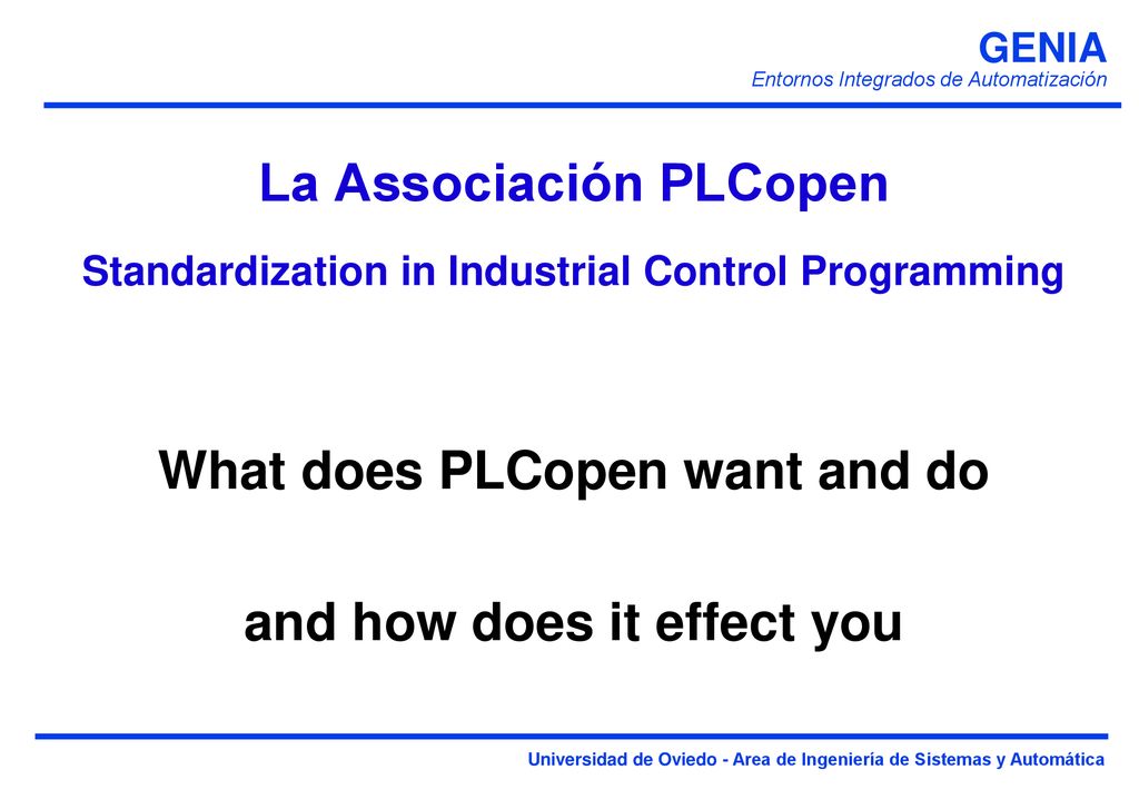What does PLCopen want and do and how does it effect you