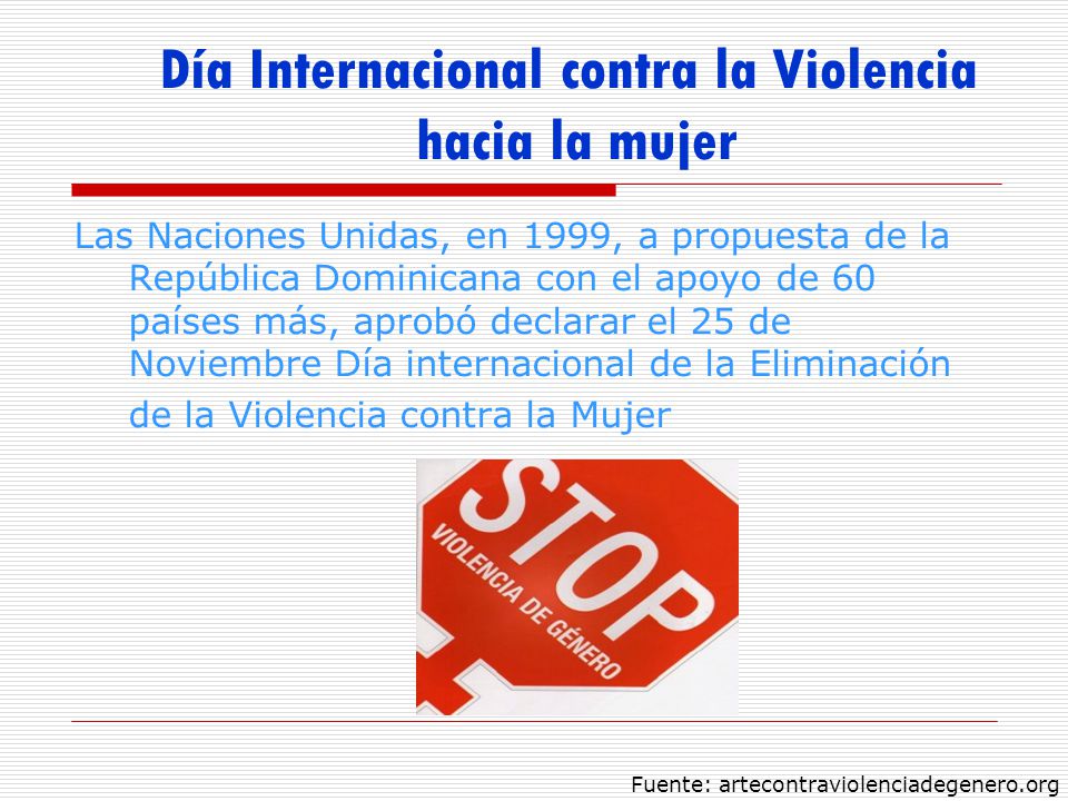 Día Internacional contra la Violencia hacia la mujer