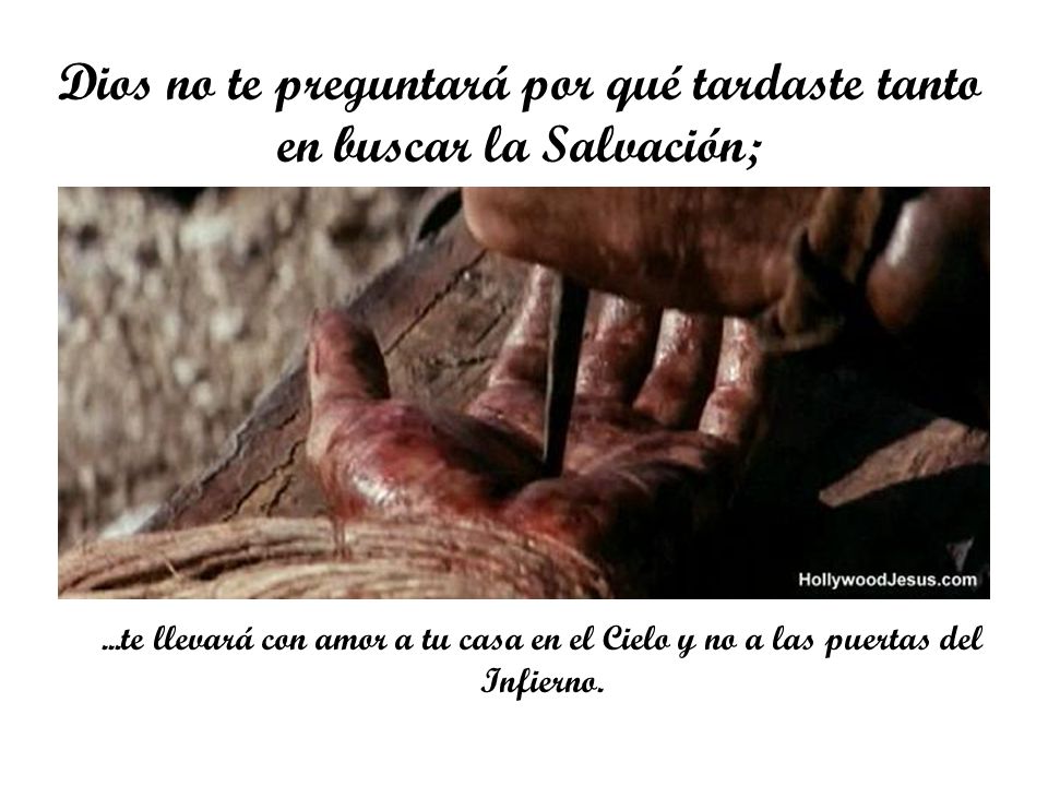 Dios no te preguntará por qué tardaste tanto en buscar la Salvación;
