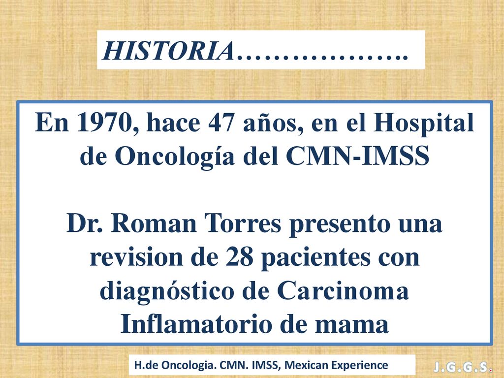 En 1970, hace 47 años, en el Hospital de Oncología del CMN-IMSS