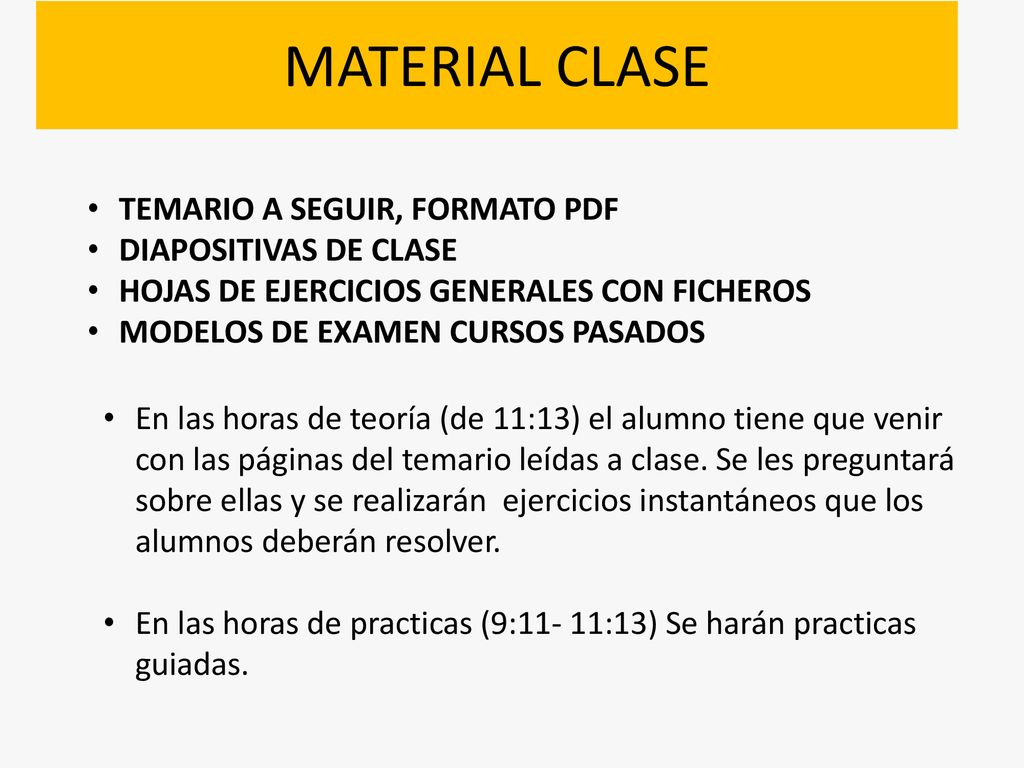MATERIAL CLASE TEMARIO A SEGUIR, FORMATO PDF DIAPOSITIVAS DE CLASE