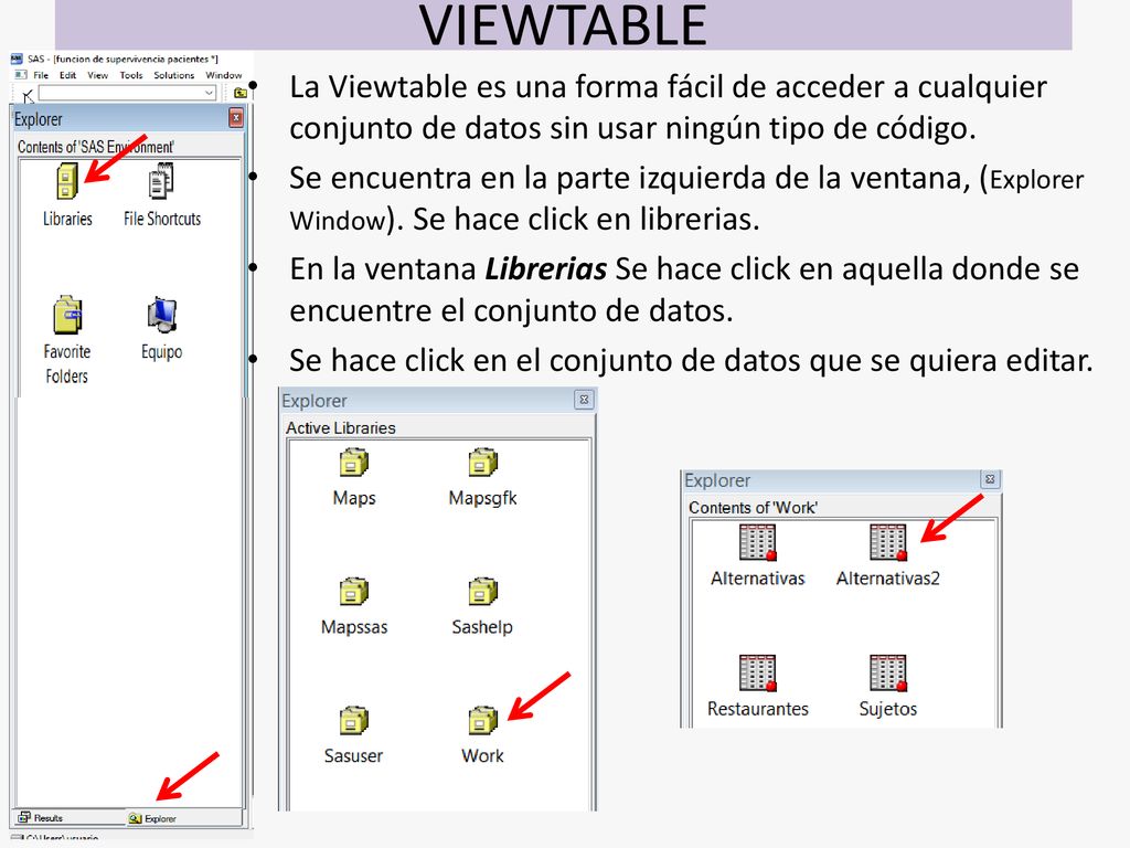 VIEWTABLE La Viewtable es una forma fácil de acceder a cualquier conjunto de datos sin usar ningún tipo de código.