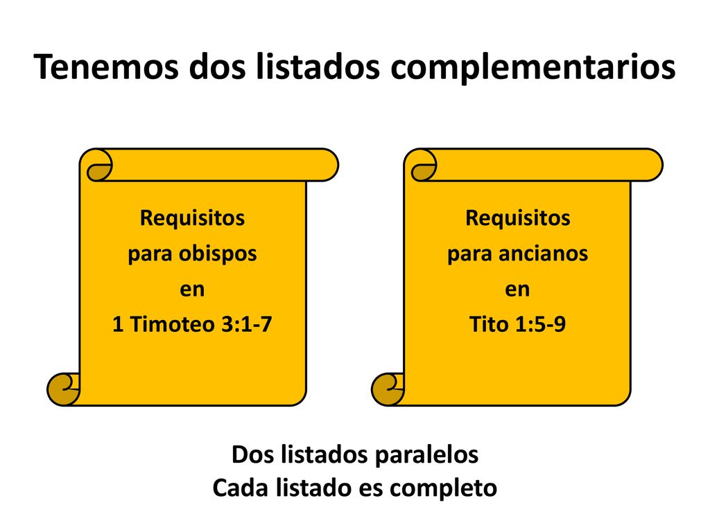 Tenemos dos listados complementarios