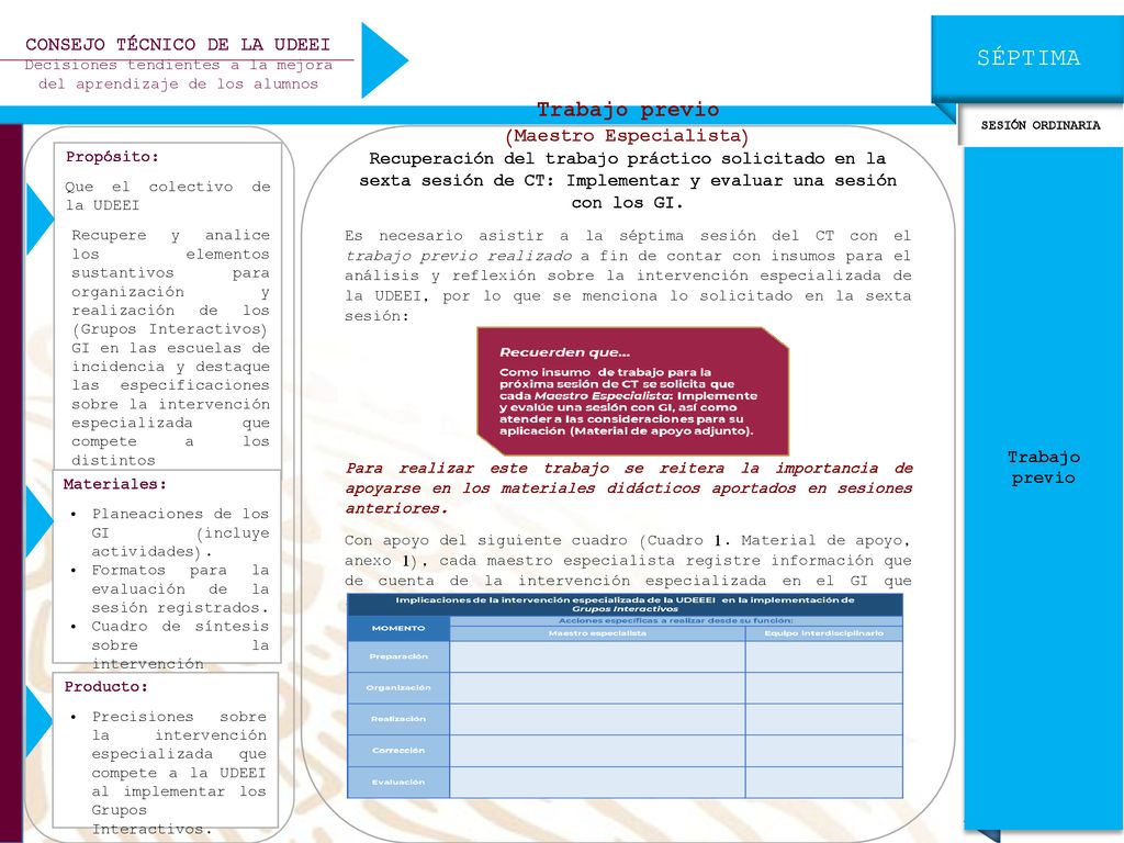 CONSEJO TÉCNICO DE LA UDEEI (Maestro Especialista)