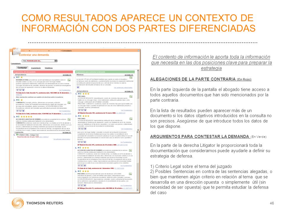 COMO RESULTADOS APARECE UN CONTEXTO DE INFORMACIÓN CON DOS PARTES DIFERENCIADAS