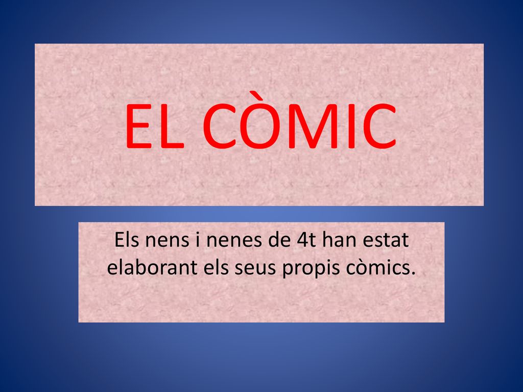 Els nens i nenes de 4t han estat elaborant els seus propis còmics.