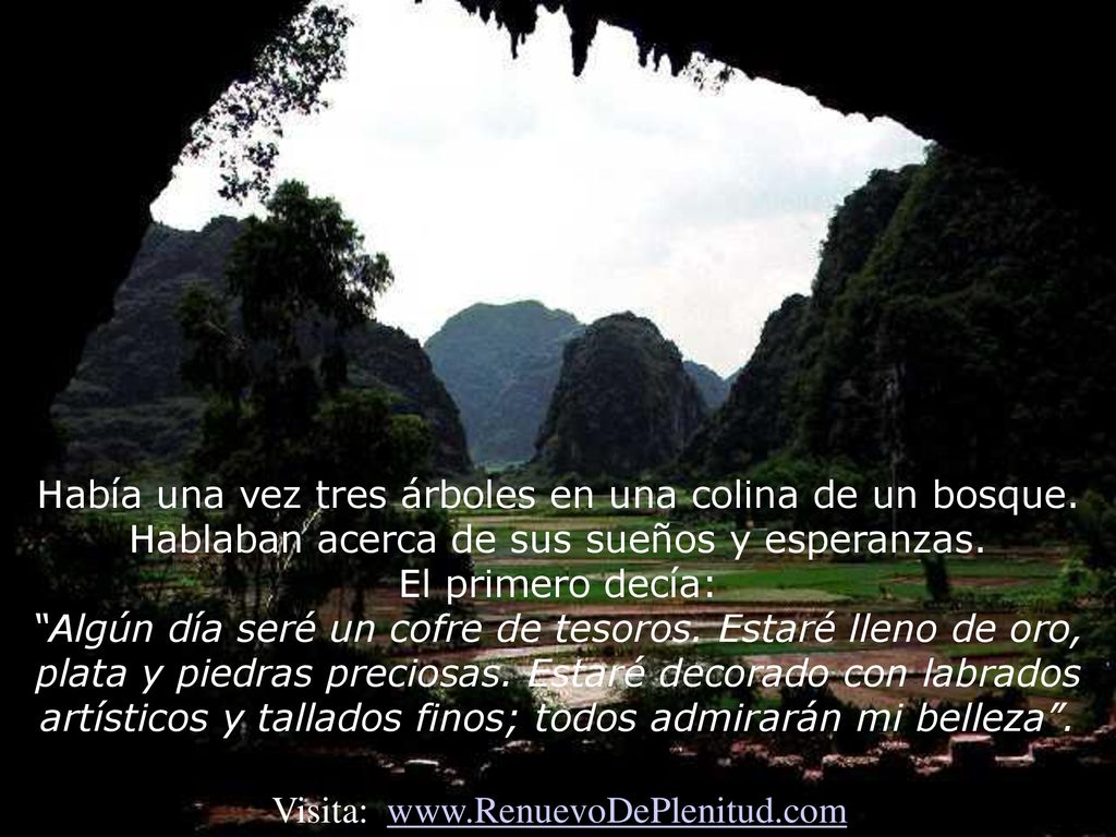 Había una vez tres árboles en una colina de un bosque