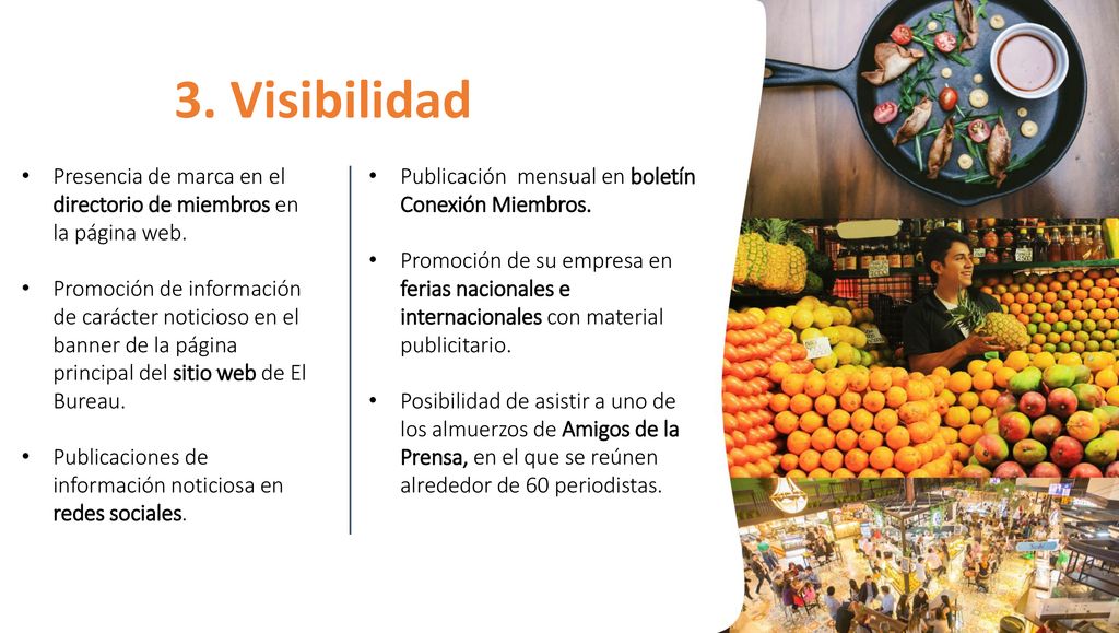 3. Visibilidad Presencia de marca en el directorio de miembros en la página web.