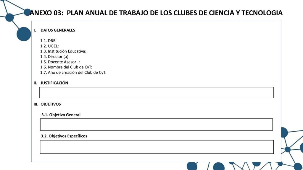 ANEXO 03: PLAN ANUAL DE TRABAJO DE LOS CLUBES DE CIENCIA Y TECNOLOGIA