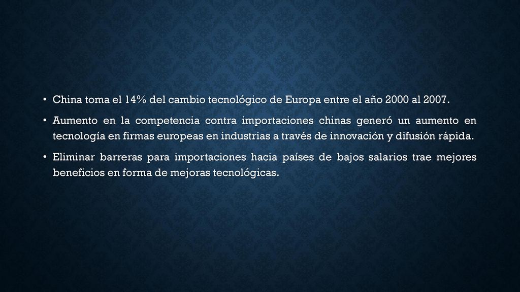 China toma el 14% del cambio tecnológico de Europa entre el año 2000 al 2007.