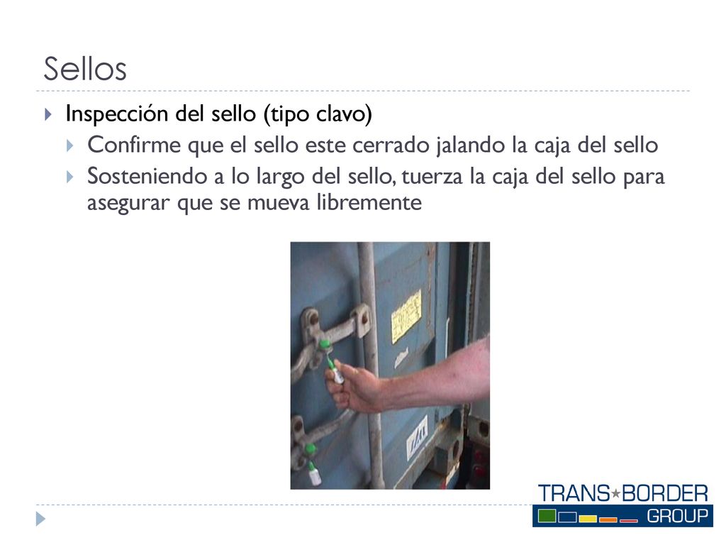 Sellos Inspección del sello (tipo clavo)