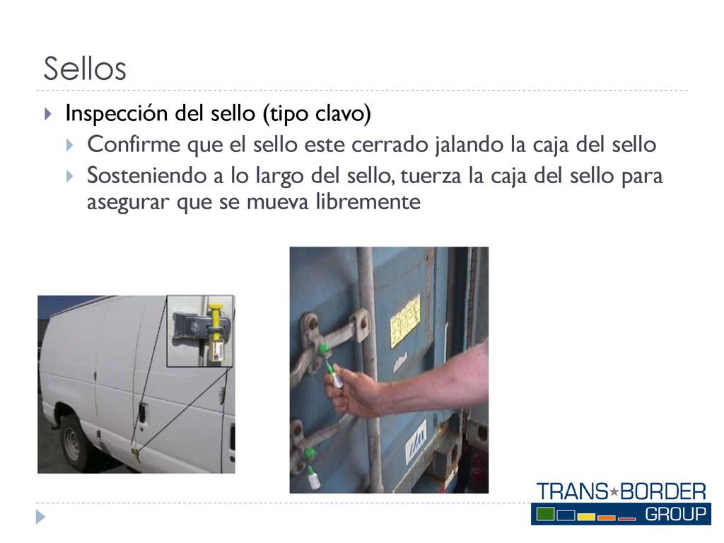 Sellos Inspección del sello (tipo clavo)