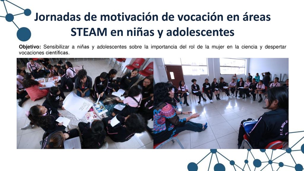 Jornadas de motivación de vocación en áreas STEAM en niñas y adolescentes