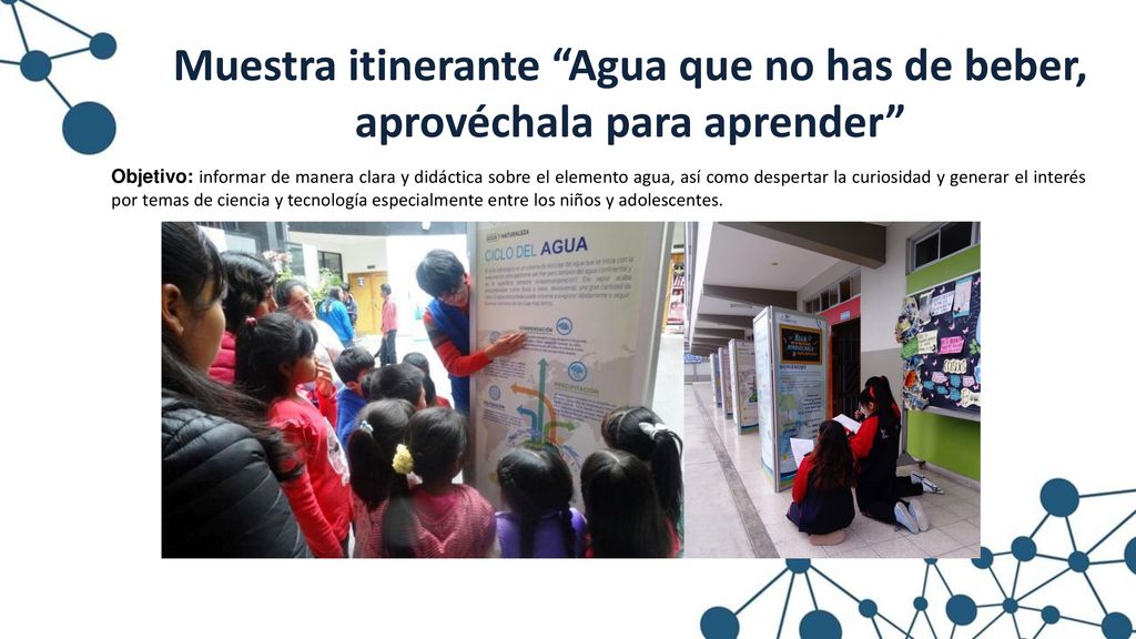 Muestra itinerante Agua que no has de beber, aprovéchala para aprender