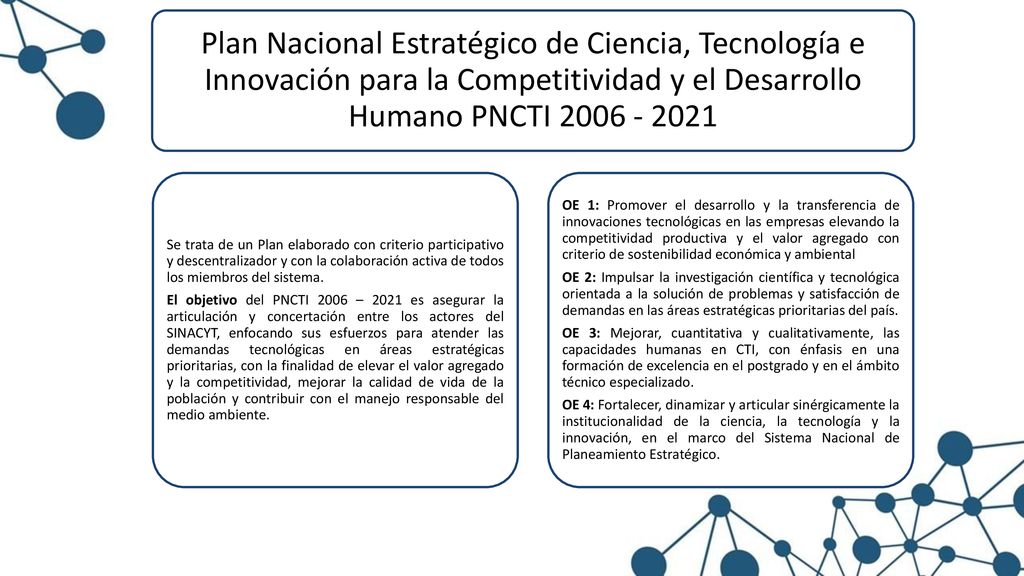 Plan Nacional Estratégico de Ciencia, Tecnología e Innovación para la Competitividad y el Desarrollo Humano PNCTI