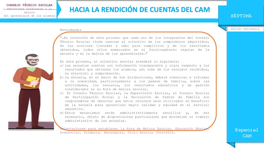 CONSEJO TÉCNICO ESCOLAR HACIA LA RENDICIÓN DE CUENTAS DEL CAM