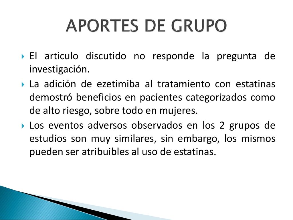 APORTES DE GRUPO El articulo discutido no responde la pregunta de investigación.