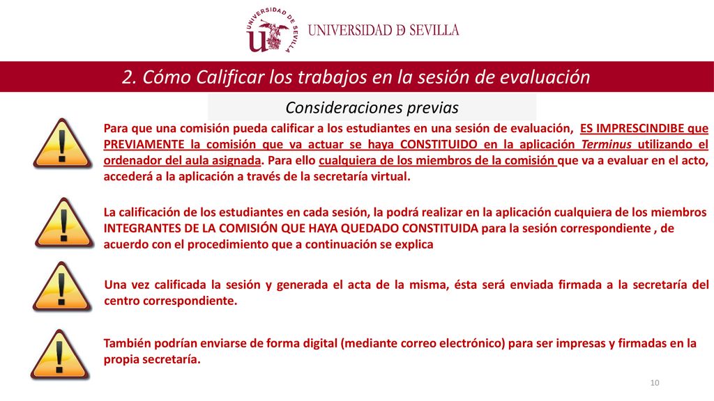 2. Cómo Calificar los trabajos en la sesión de evaluación