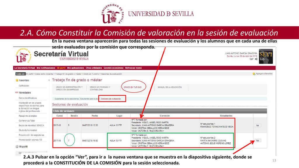 2.A. Cómo Constituir la Comisión de valoración en la sesión de evaluación