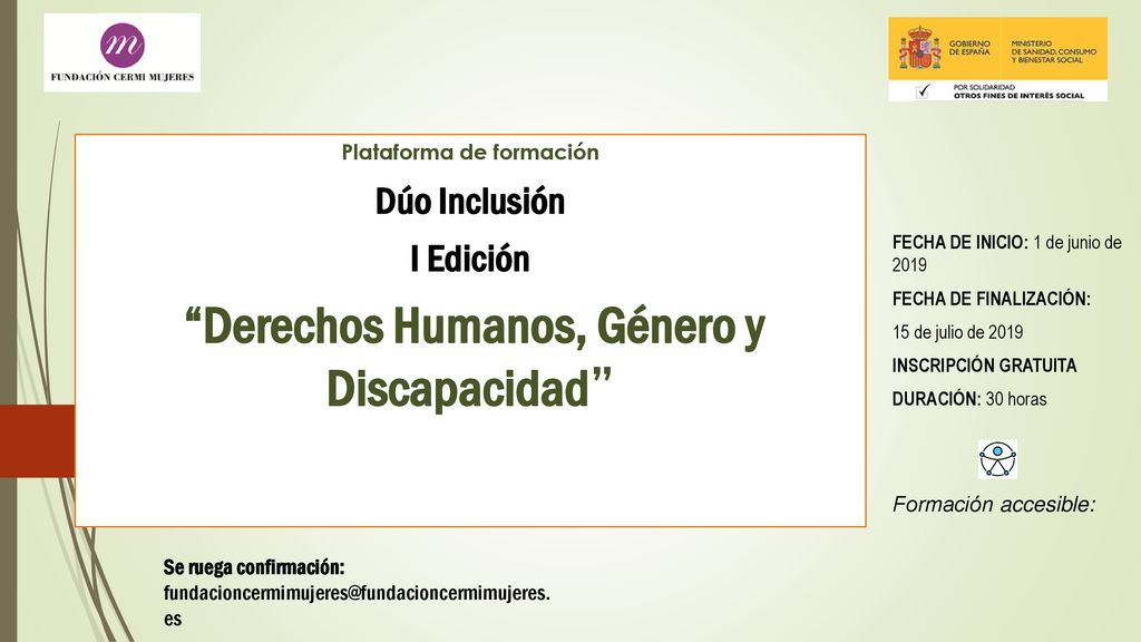 Plataforma de formación Derechos Humanos, Género y Discapacidad