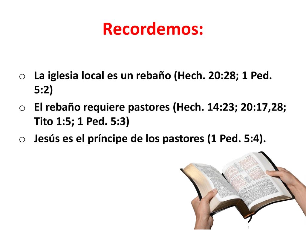 Recordemos: La iglesia local es un rebaño (Hech. 20:28; 1 Ped. 5:2)