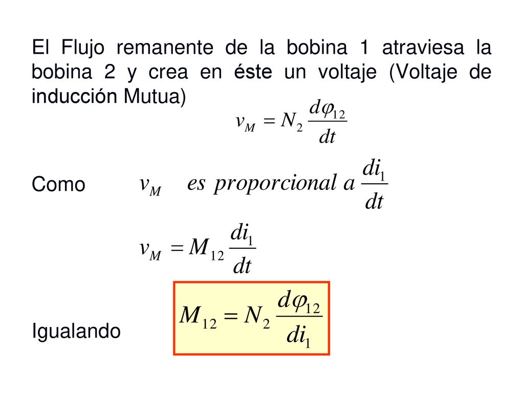 El Flujo remanente de la bobina 1 atraviesa la bobina 2 y crea en éste un voltaje (Voltaje de inducción Mutua)