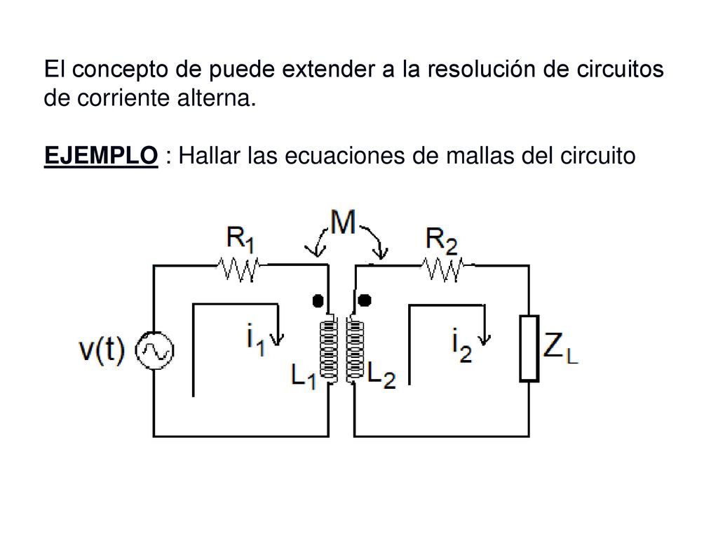 El concepto de puede extender a la resolución de circuitos de corriente alterna.
