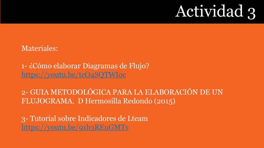 Actividad 3 Materiales: 1- ¿Cómo elaborar Diagramas de Flujo