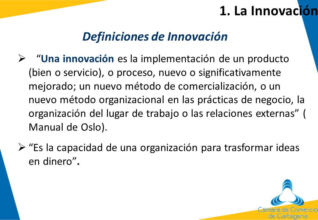 1. La Innovación TIPOS DE INNOVACIÓN