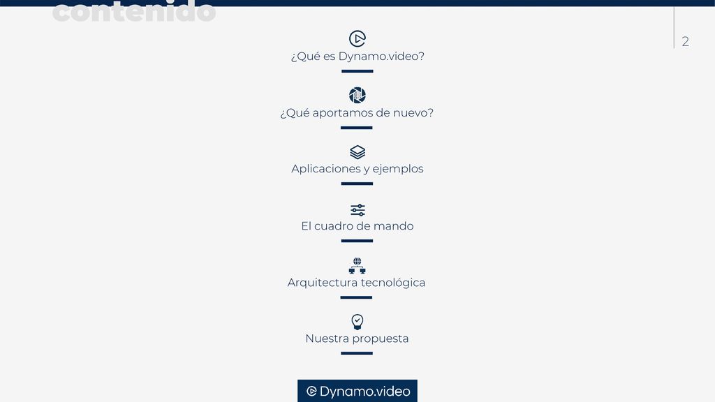 contenido 2 ¿Qué es Dynamo.video ¿Qué aportamos de nuevo