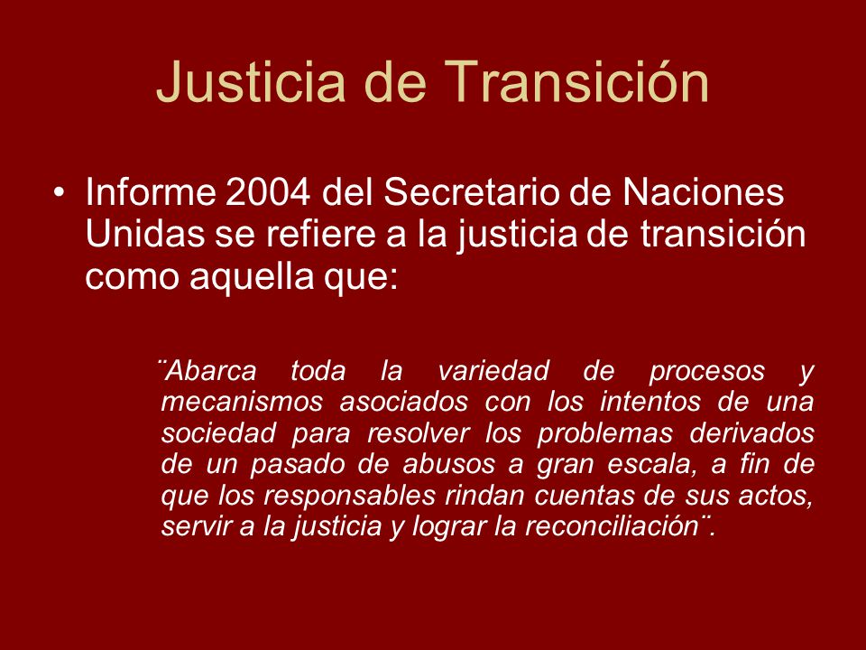 Justicia de Transición