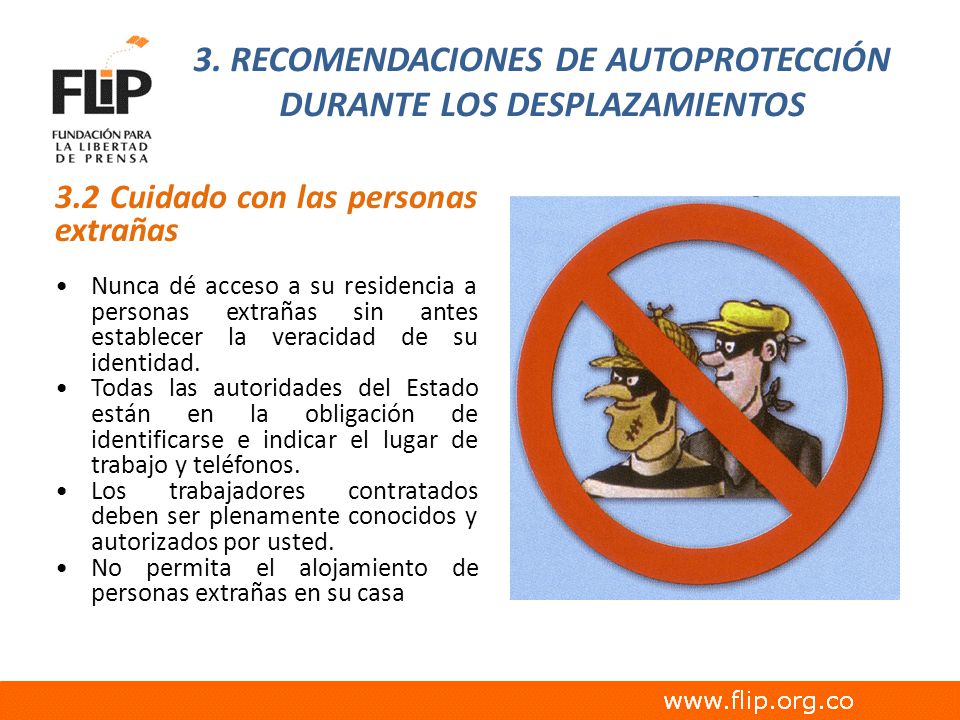 3. RECOMENDACIONES DE AUTOPROTECCIÓN DURANTE LOS DESPLAZAMIENTOS