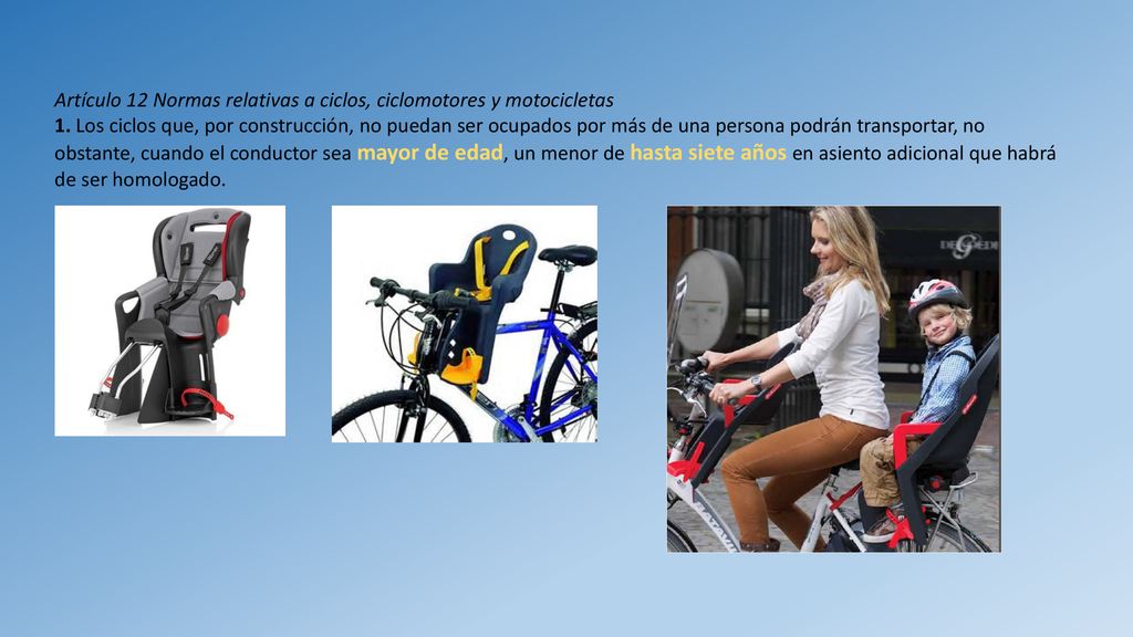 Artículo 12 Normas relativas a ciclos, ciclomotores y motocicletas