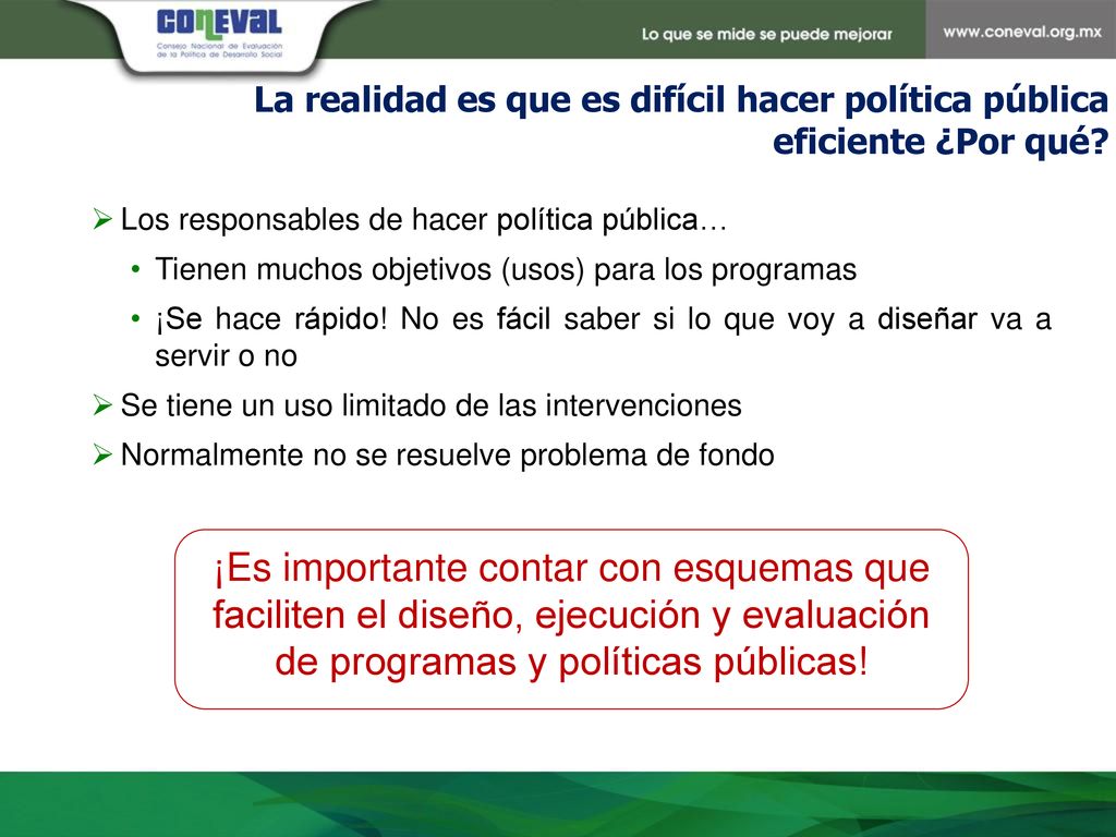 La realidad es que es difícil hacer política pública eficiente ¿Por qué