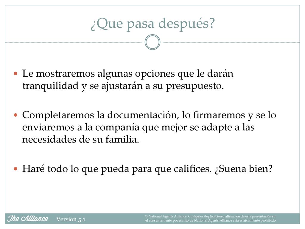 ¿Que pasa después Le mostraremos algunas opciones que le darán tranquilidad y se ajustarán a su presupuesto.