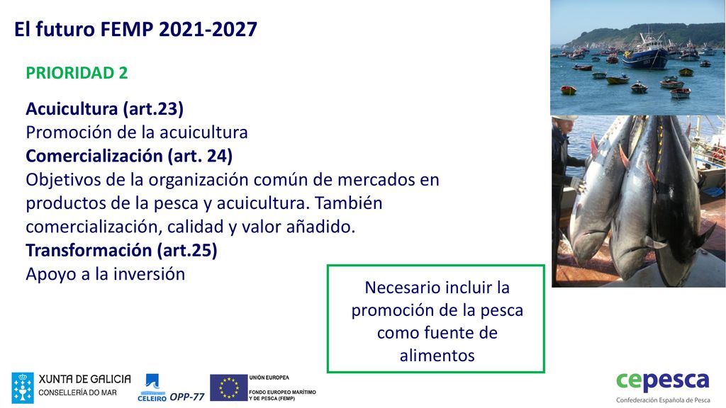 Necesario incluir la promoción de la pesca como fuente de alimentos