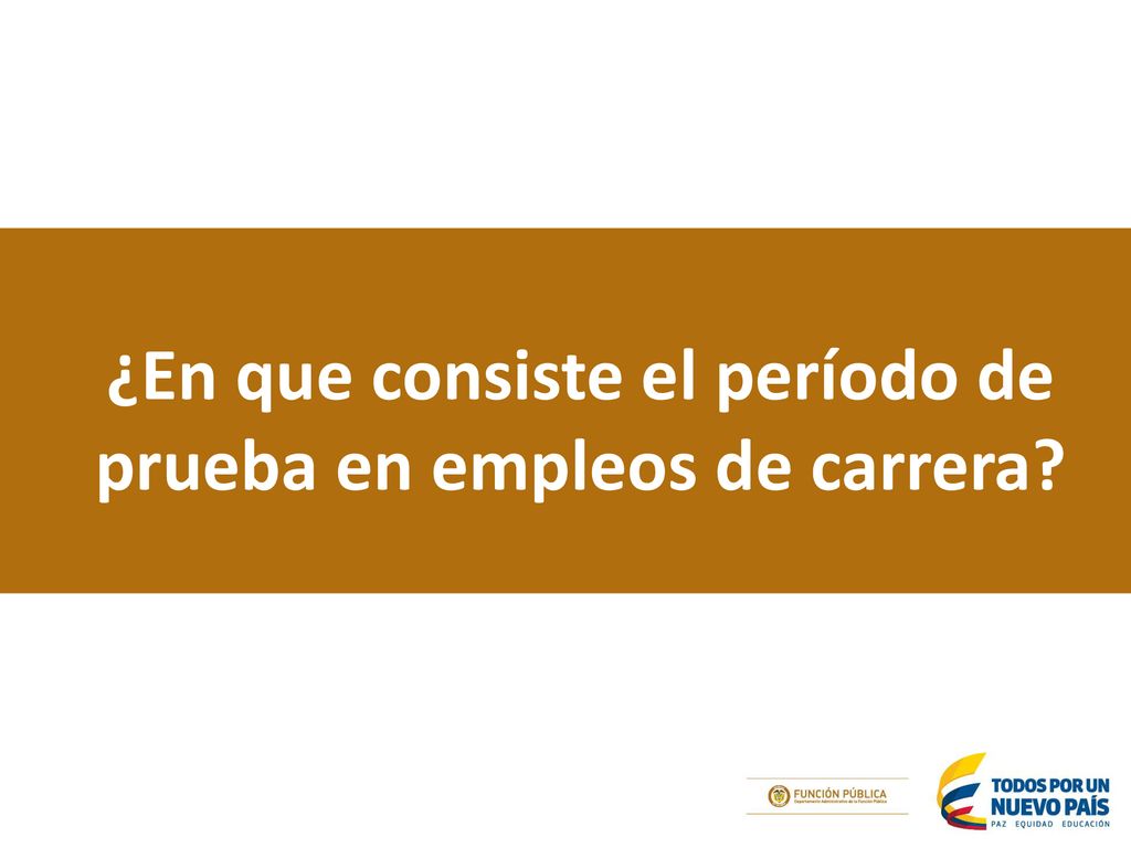 ¿En que consiste el período de prueba en empleos de carrera