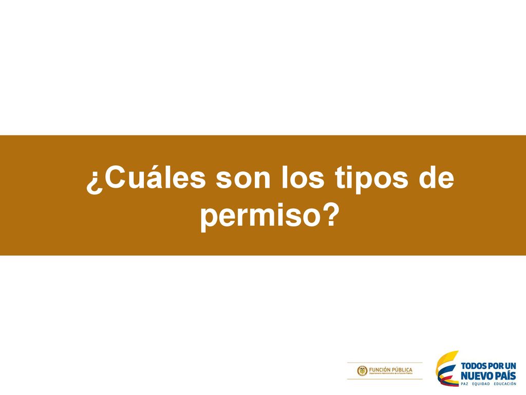 ¿Cuáles son los tipos de permiso