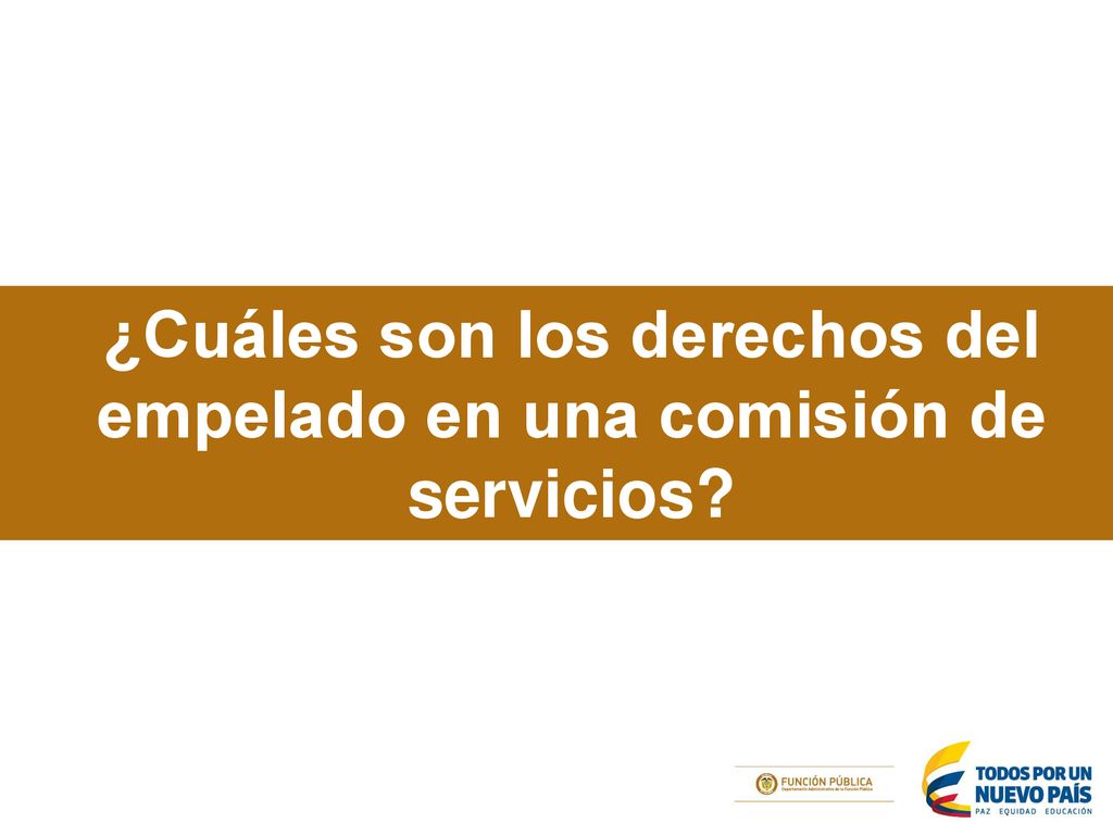 ¿Cuáles son los derechos del empelado en una comisión de servicios
