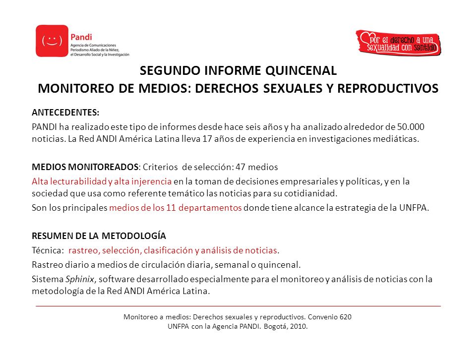 Monitoreo a medios: Derechos sexuales y reproductivos. Convenio 620