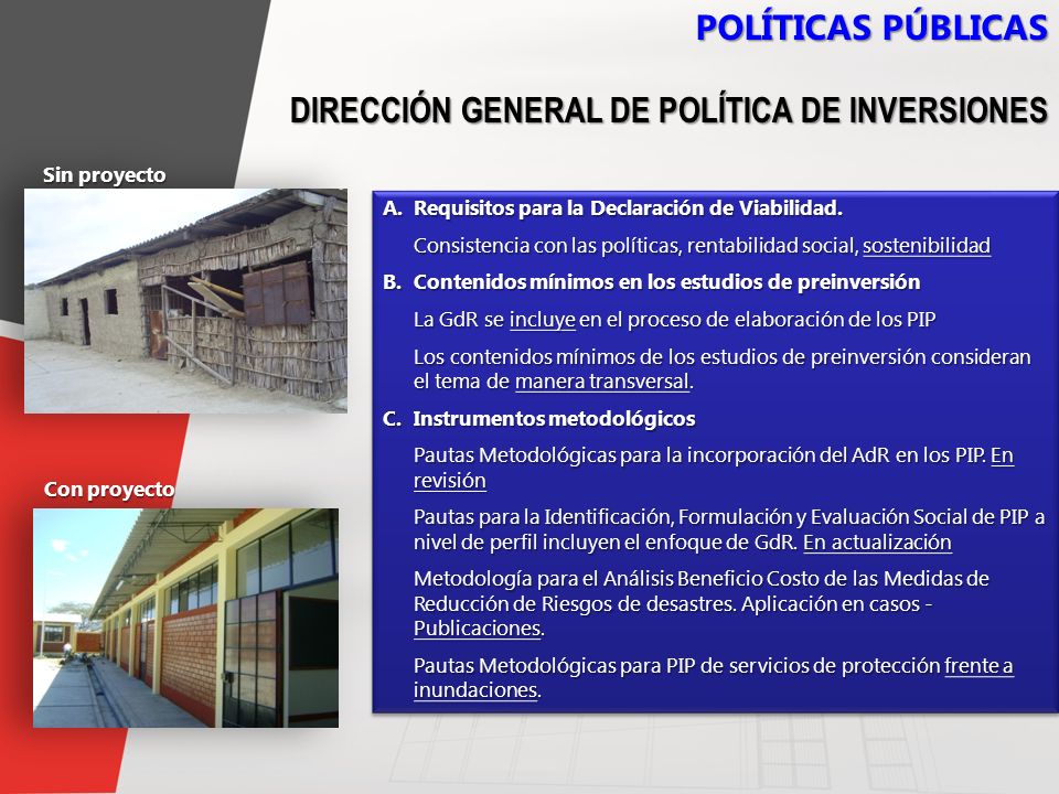 DIRECCIÓN GENERAL DE POLÍTICA DE INVERSIONES