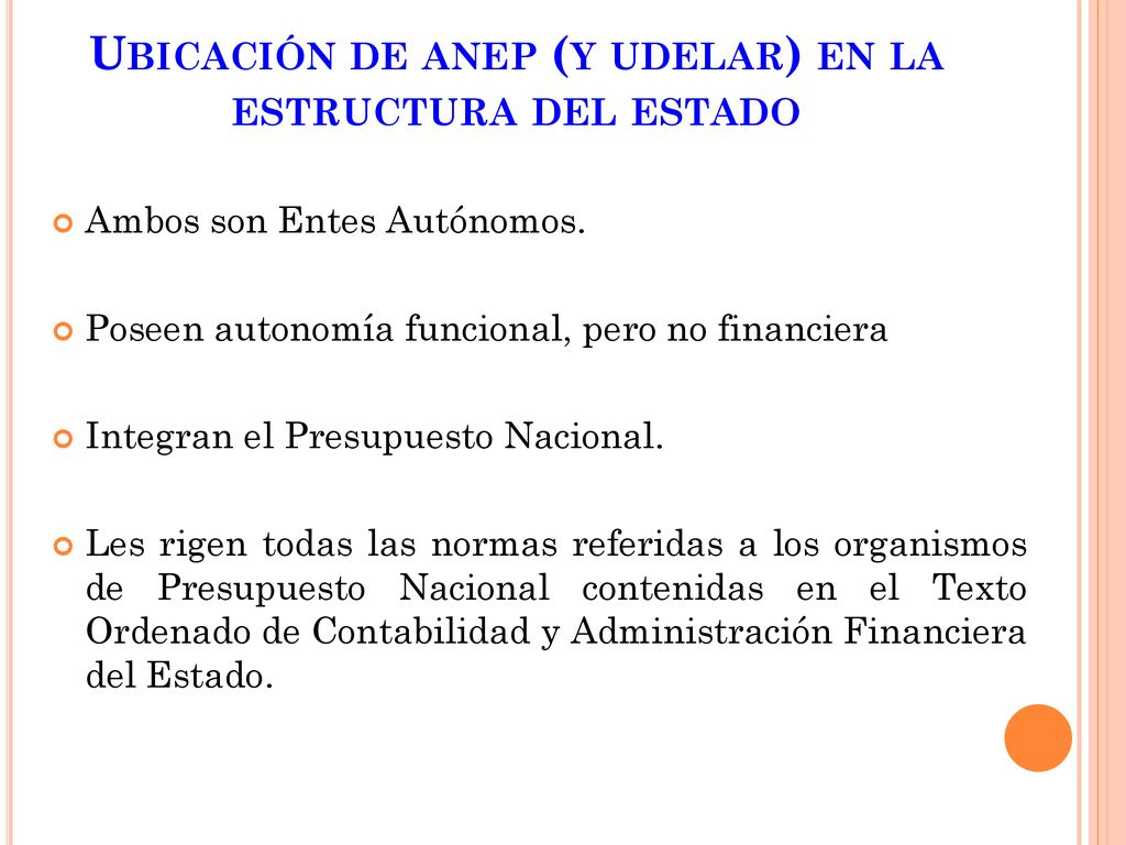 Ubicación de anep (y udelar) en la estructura del estado