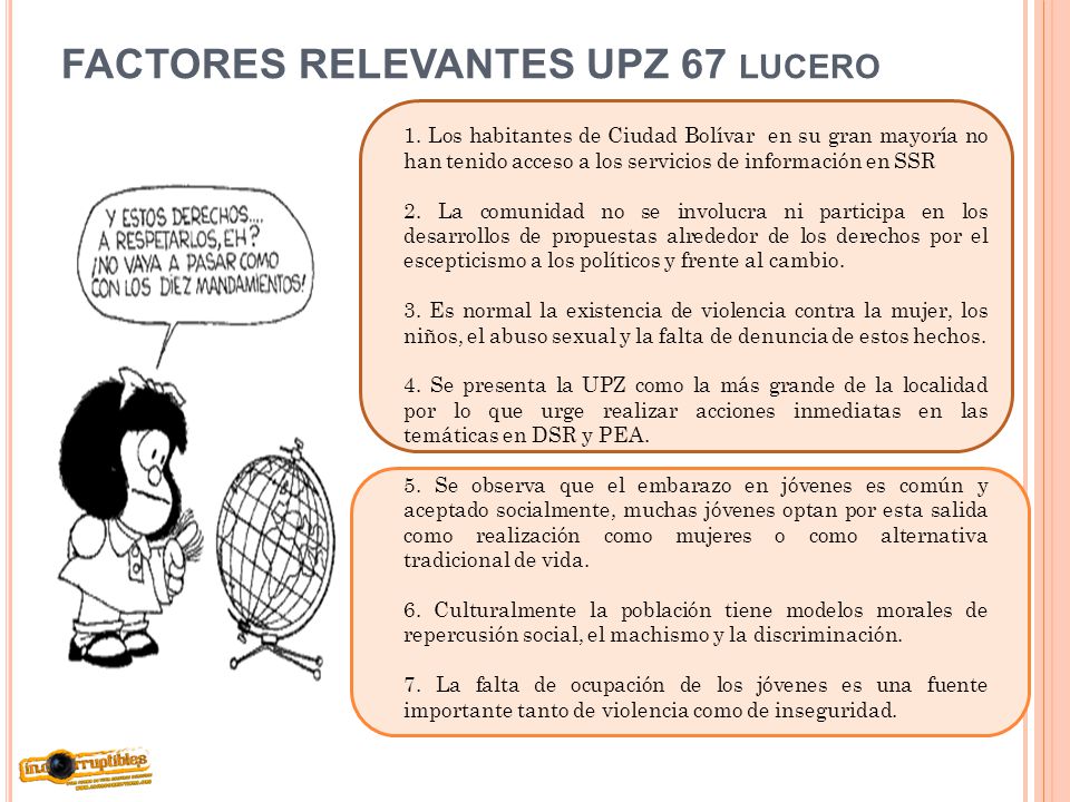 FACTORES RELEVANTES UPZ 67 lucero