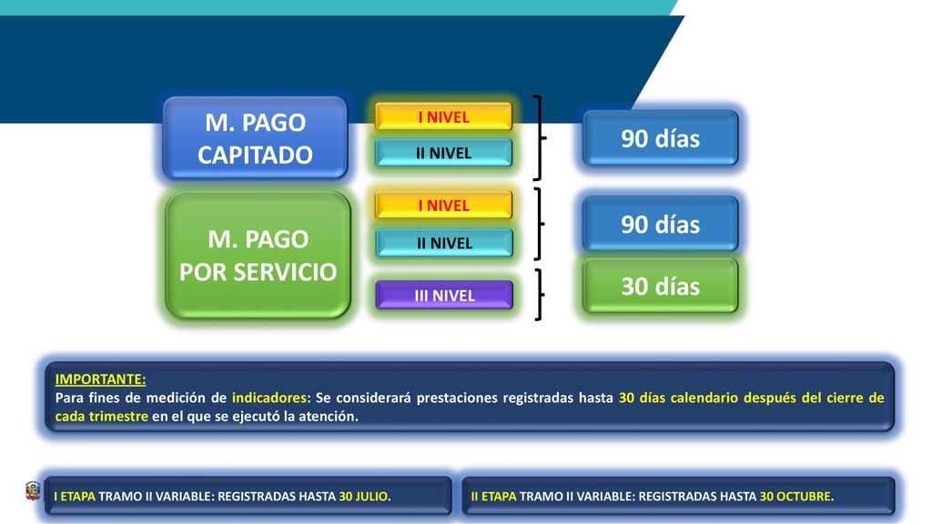 M. PAGO CAPITADO 90 días M. PAGO POR SERVICIO 90 días 30 días