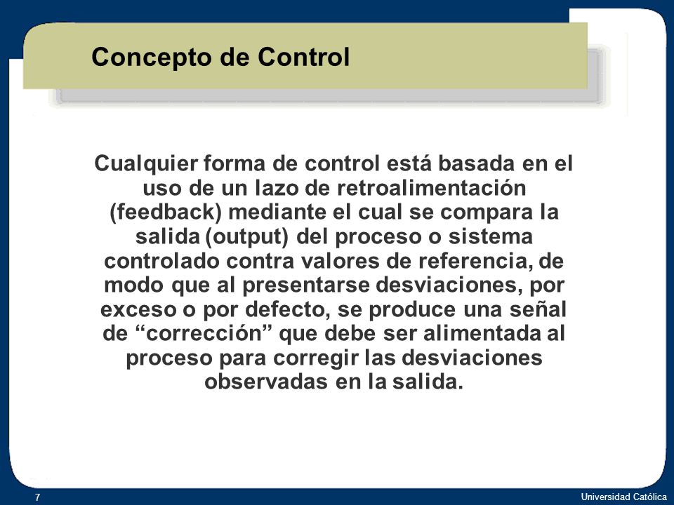 Concepto de Control