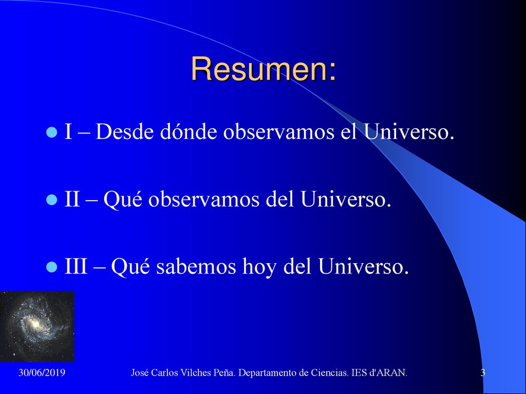 José Carlos Vilches Peña. Departamento de Ciencias. IES d ARAN.