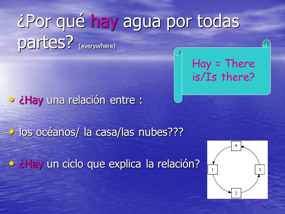 ¿Por qué hay agua por todas partes (everywhere)