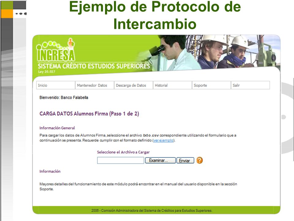 Ejemplo de Protocolo de Intercambio