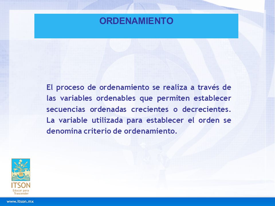 ORDENAMIENTO